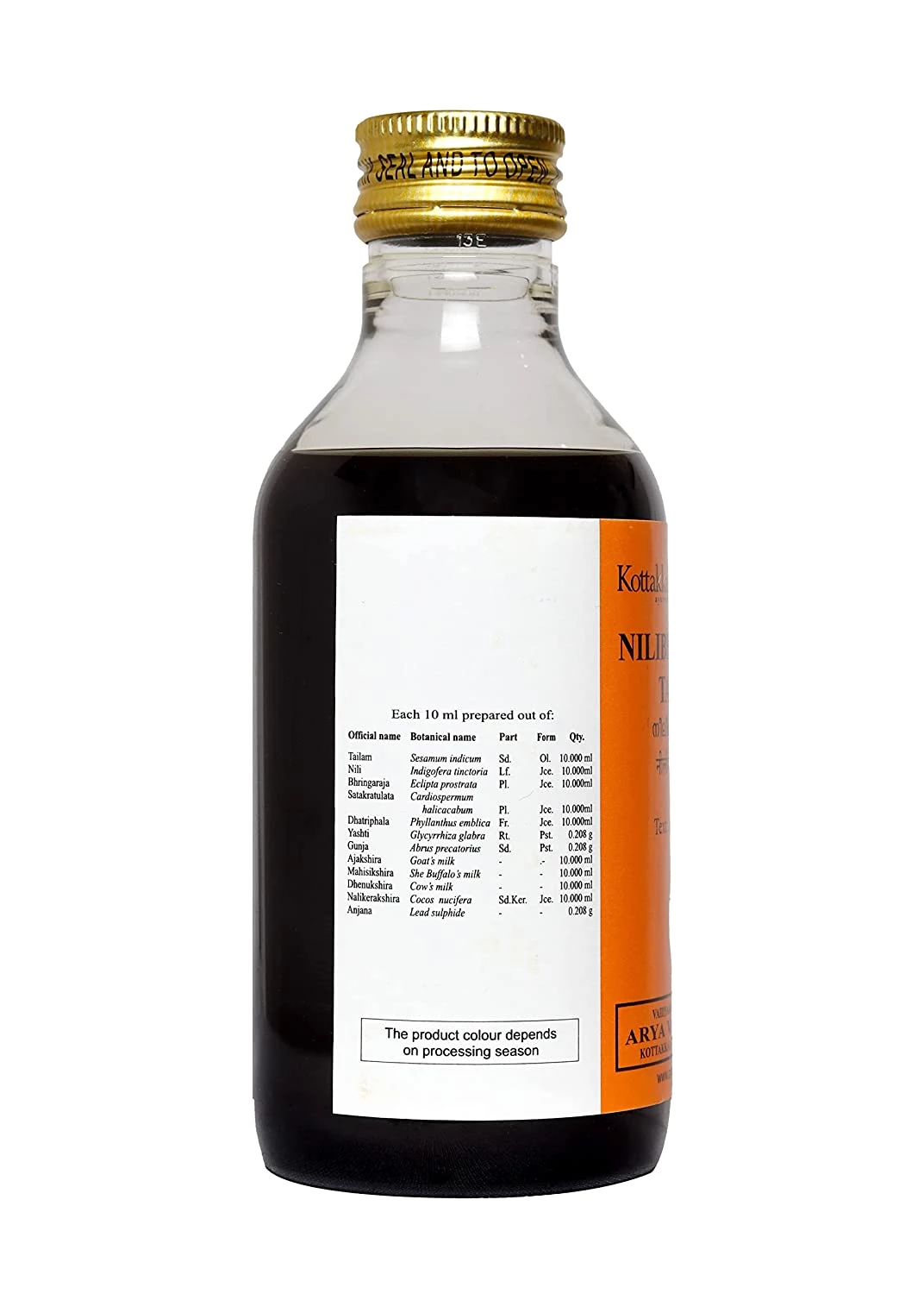 Kottakkal Arya Vaidyasala Nilibhringadi Tailam, 200 ml-3.webp